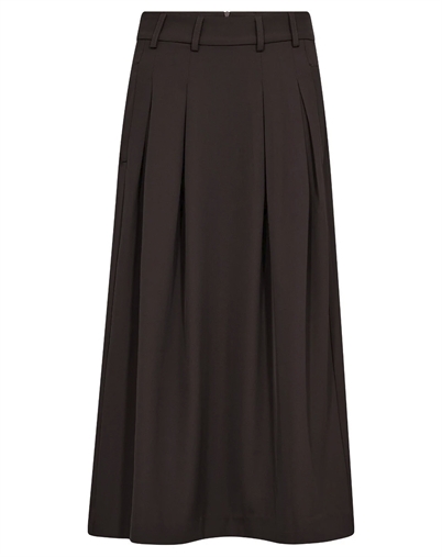 Co'Couture - AliniCC Anya Pleat Nederdel - Dark Brown